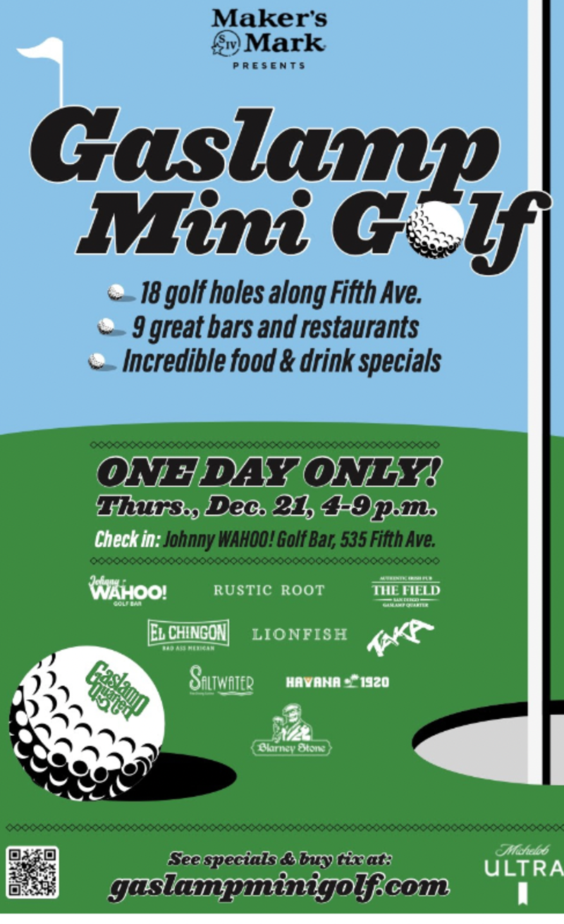 Gaslamp Mini Golf Experience in San Diego at Johnny WAHOO! Golf