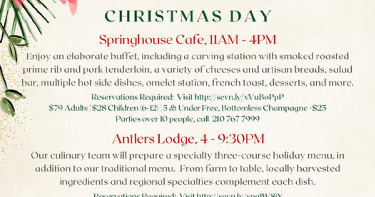 Christmas Brunch in Springhouse Cafe in San Antonio at Hyatt