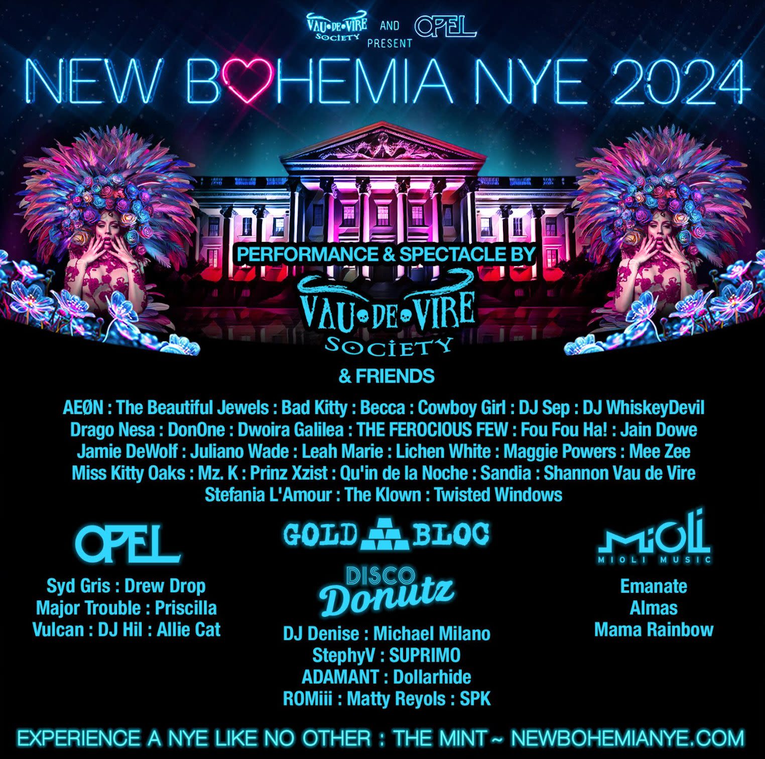 New Bohemia NYE 2024 in San Francisco at The San Francisco Mint