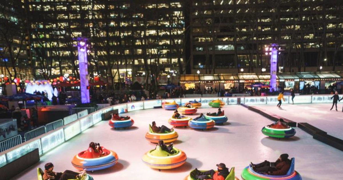 Bumper Cars on Ice in New York at Bryant Park