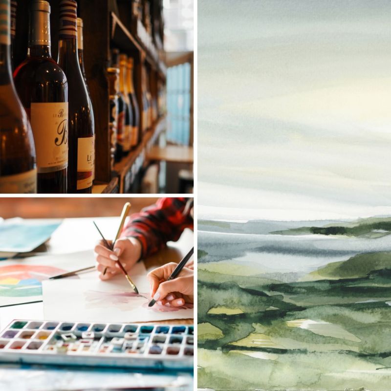 Opa x Sfingiday Paint and Sip! in Austin at Opa! Coffee & Wine Bar