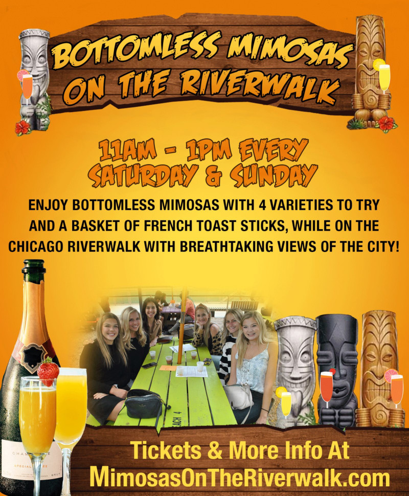 Bottomless Mimosas on the Riverwalk Every Sunday at Island