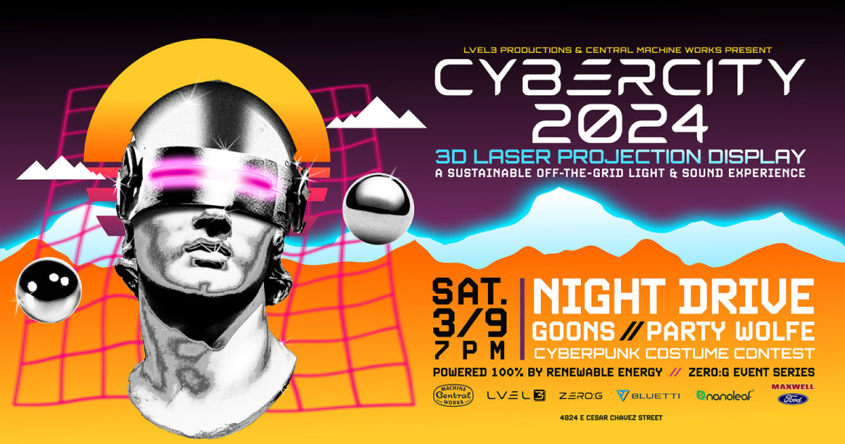 Cyber City Rave CYBERCITY 2024: A sustainable off-the-grid light & sound