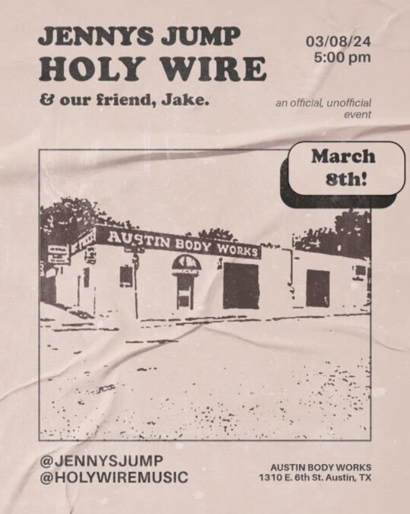 Jennys Jump Holy Wire & Jake in Austin at Austin Body Works