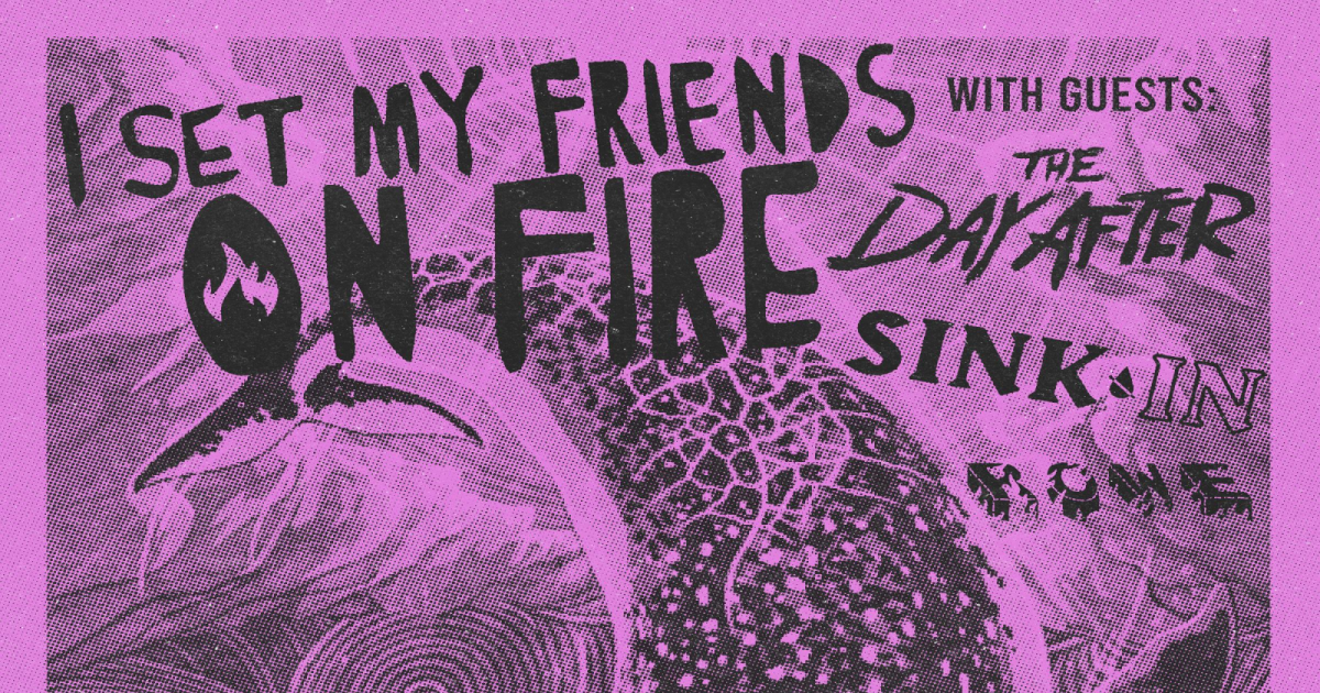 I Set My Friends On Fire, The Day After, Sink In, and Rowe in