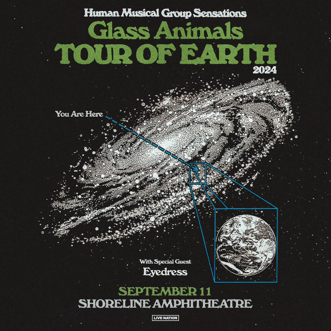 Glass Animals concert poster for the year 2025