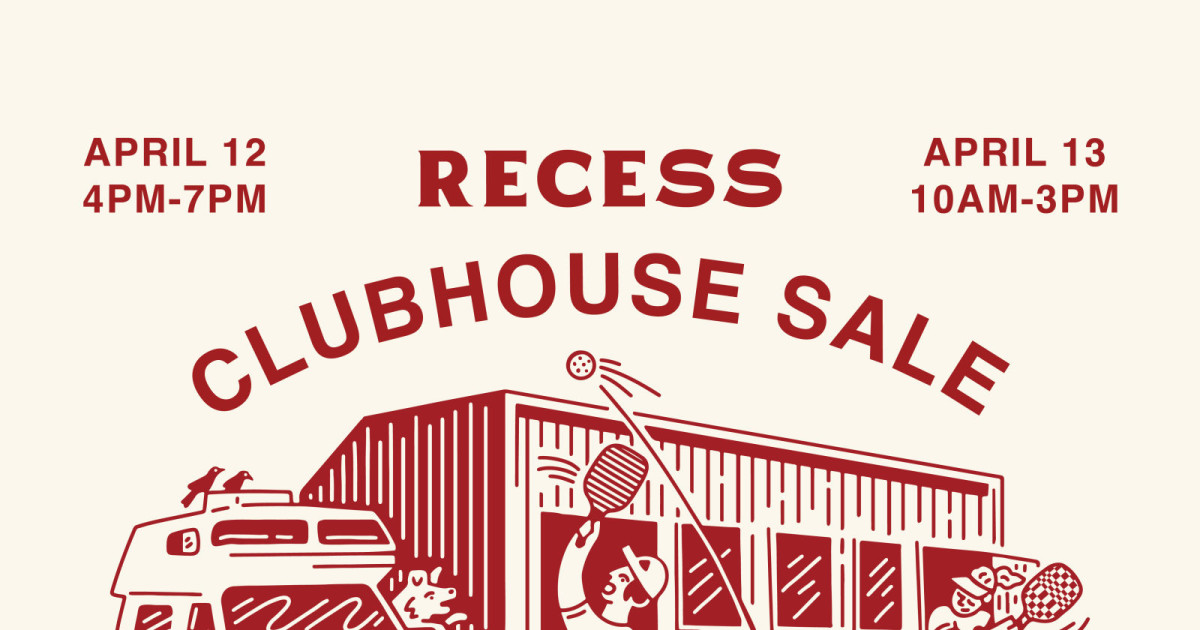 Recess Pickleball Clubhouse Sale in Austin at Recess Pickleball