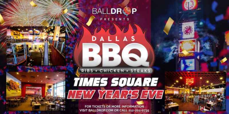Dallas BBQ Times Square NYE Party