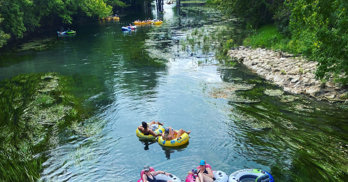 BOOZY RIVER TUBING in Austin at Cosmic Coffee Beer Garden