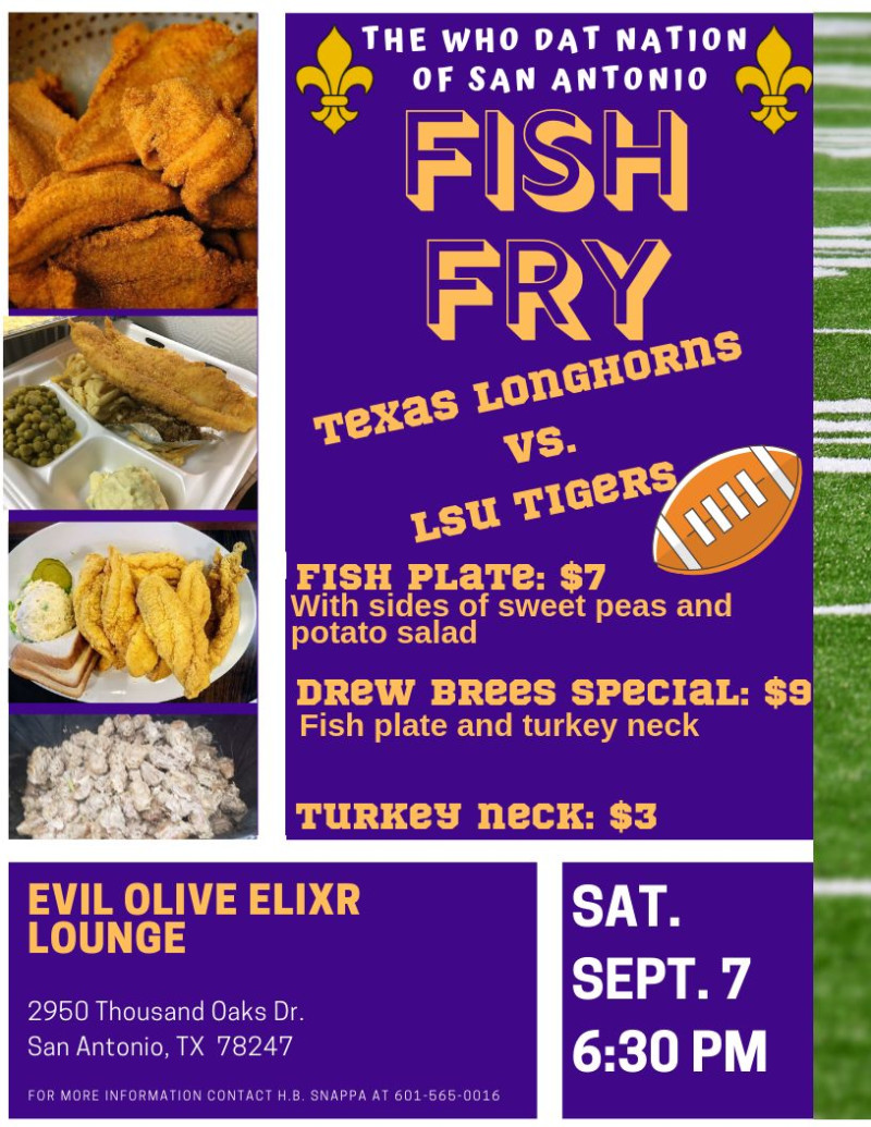 Fish Fry Texas Longhorns Vs Lsu Tigers Watch Party In San