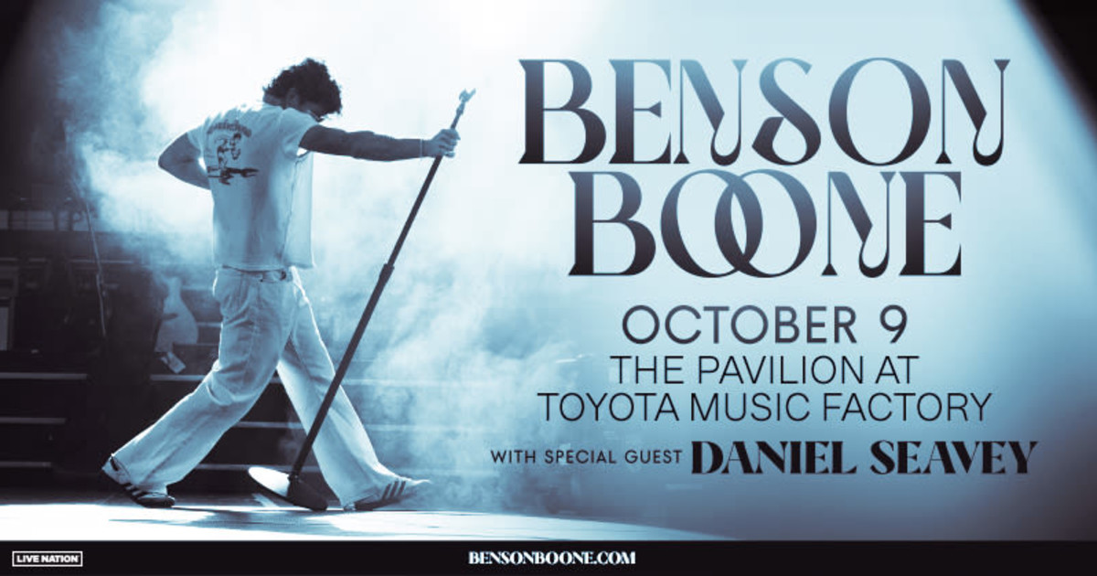 Benson Boone in Irving at The Pavilion at Toyota Music Factory