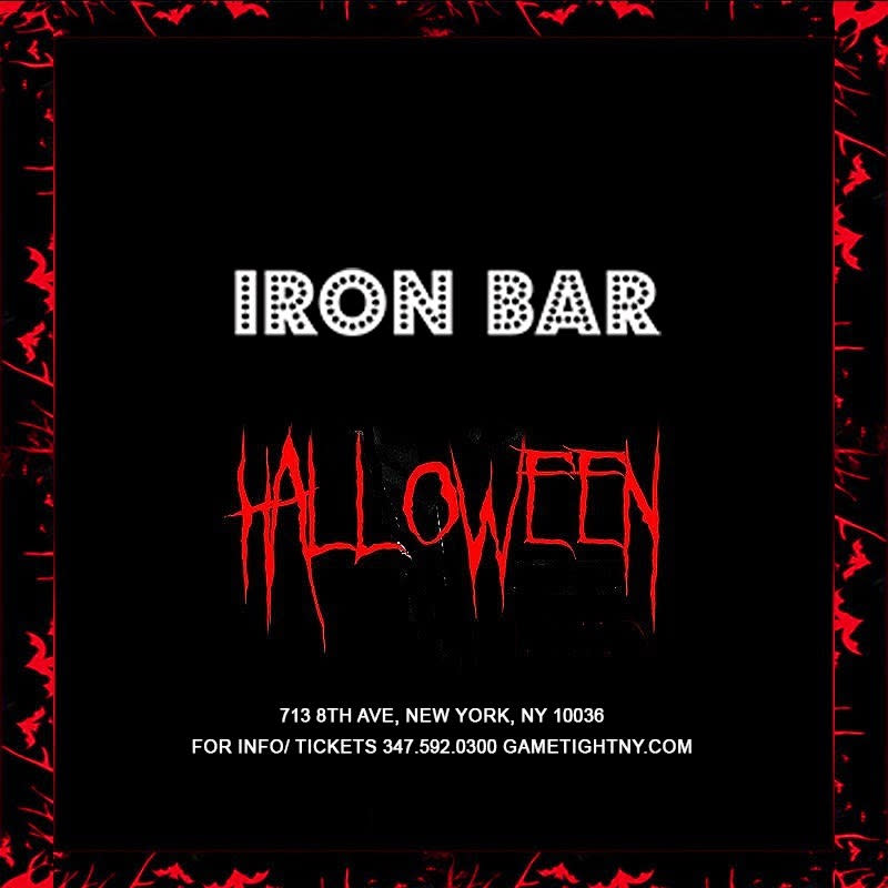 Iron Bar NYC Times Square Halloween party 2024 only 15 in