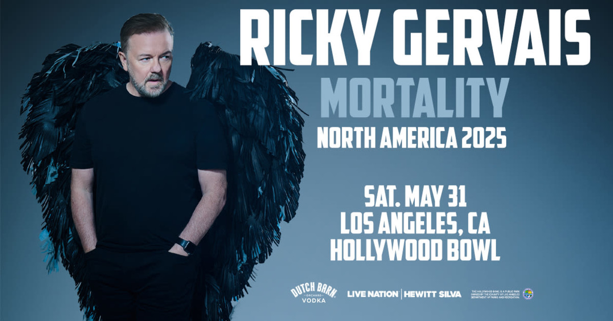 Ricky Gervais in Los Angeles at Hollywood Bowl