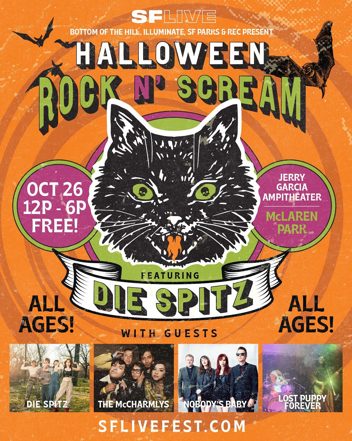 SF Live: Halloween Rock n' Scream w/ Die Spitz + More in San
