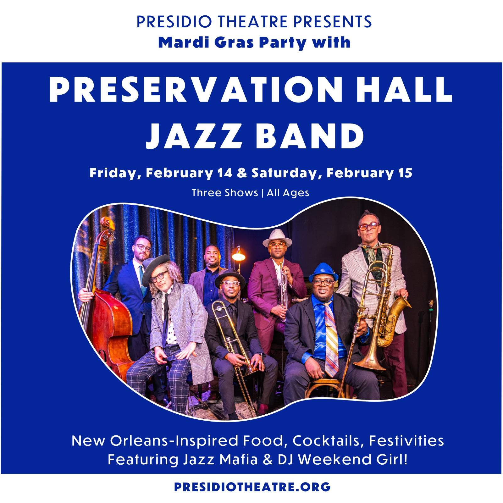 Preservation Hall Jazz Band w/ Mino Cinelu in San Francisco at