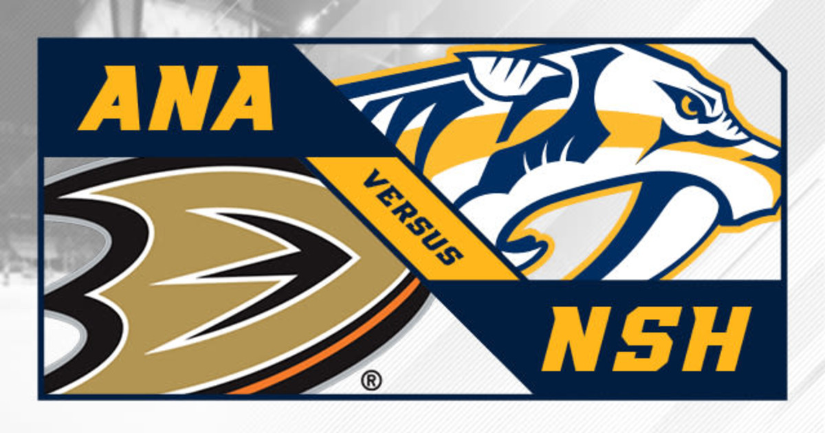 Nashville Predators vs. Anaheim Ducks in Nashville at
