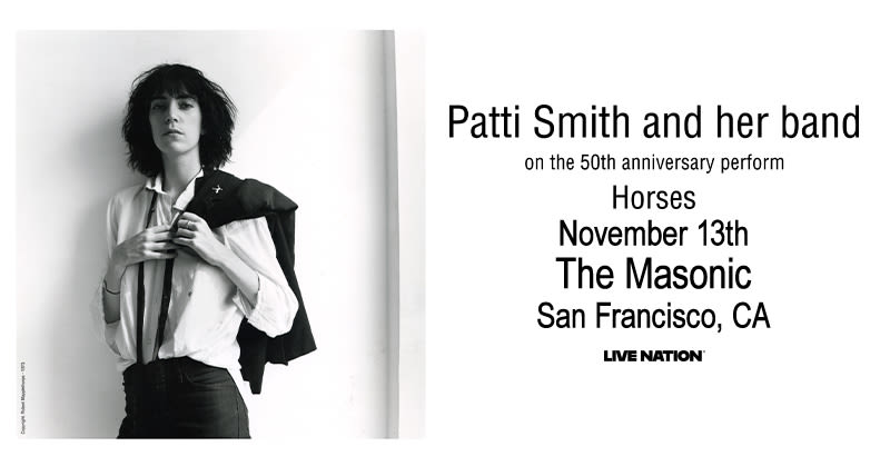 Patti Smith and her Band in San Francisco at The Masonic
