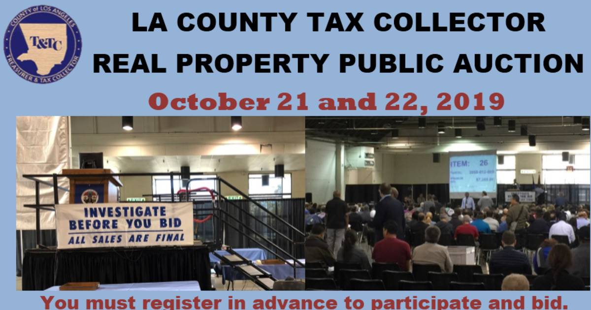 2019 LA County Treasurer & Tax Collector Sale in Pomona at Pomona