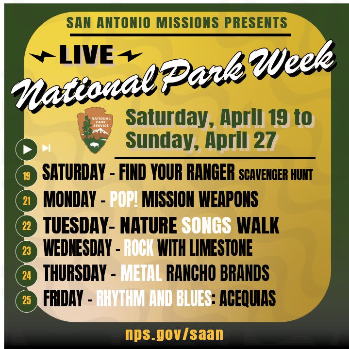National Parks Week 2025 promotional image featuring diverse park landscapes