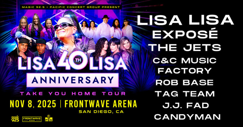 Lisa Lisa 40th Anniversary Take You Home Tour in Oceanside at