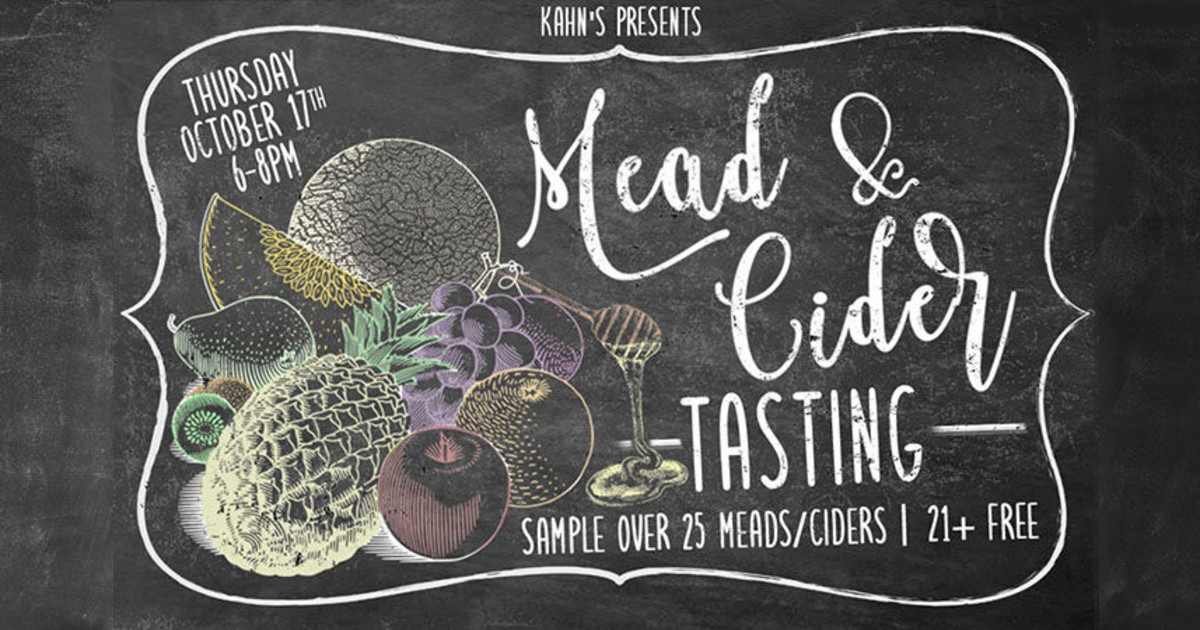 Mead & Cider Tasting in Indianapolis at Kahn's Fine Wines