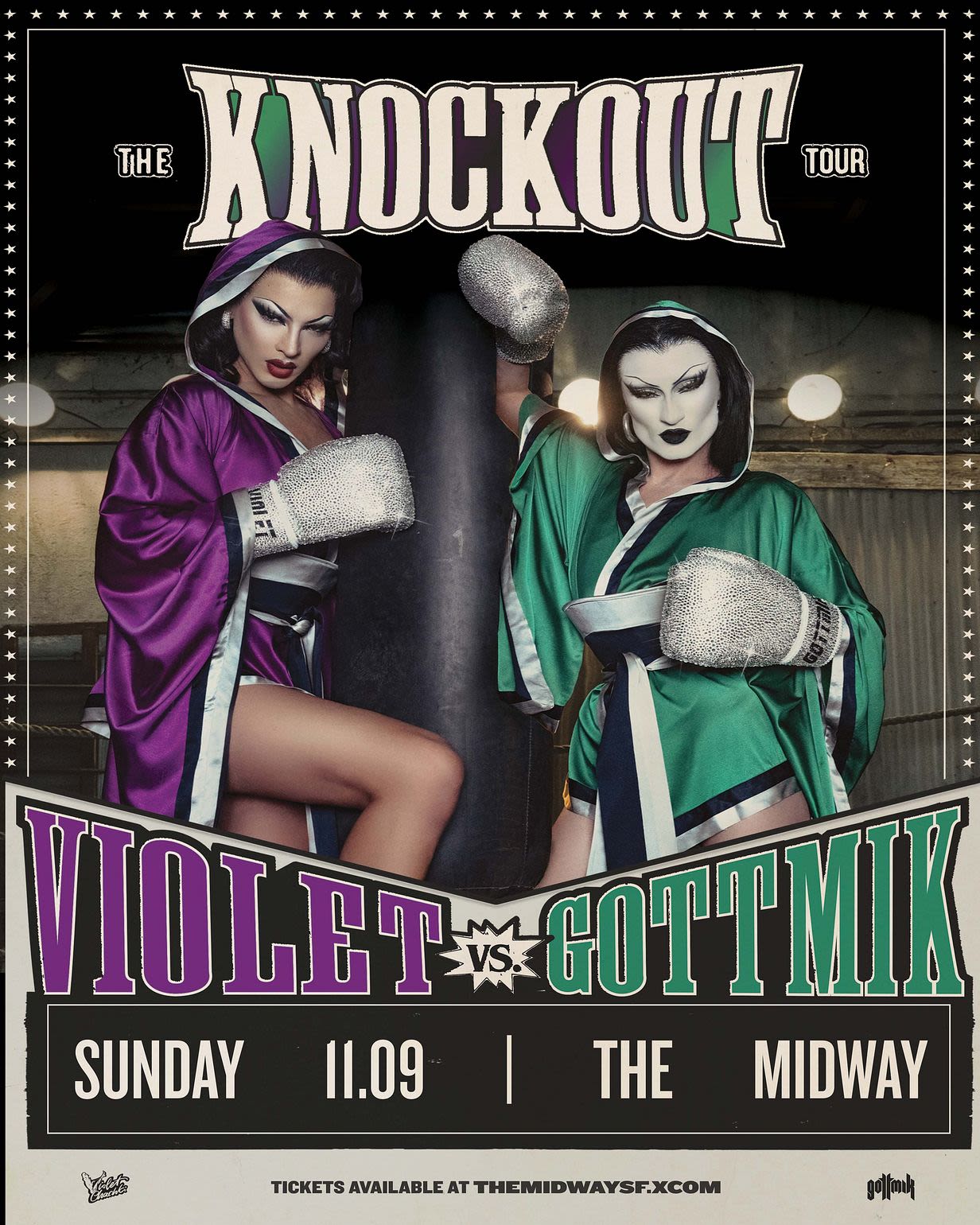 Gottmik Violet Chachki in San Francisco at The Midway