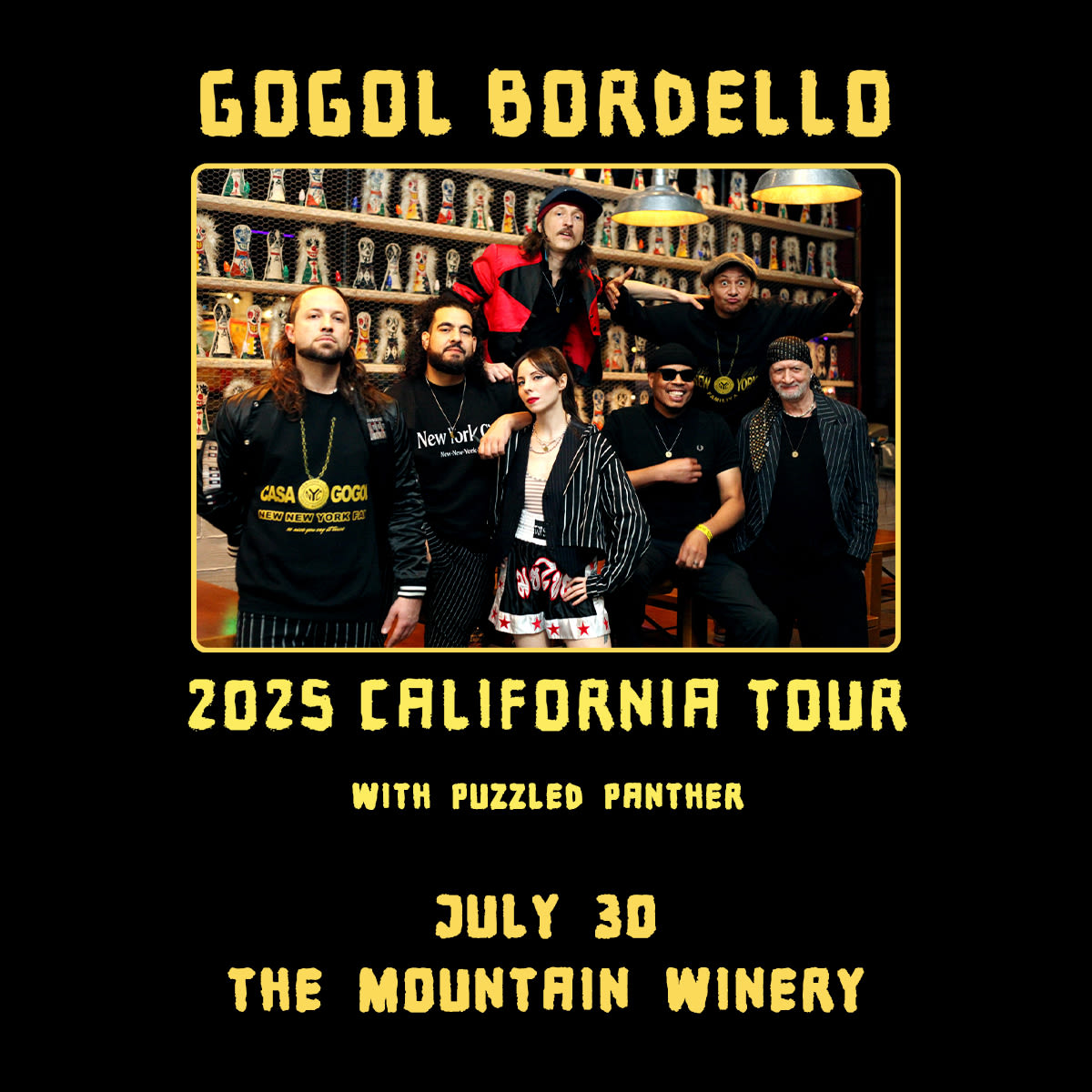 Gogol Bordello in Saratoga at The Mountain Winery