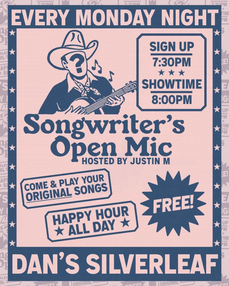 Songwriters Open Mic Hosted by Justin Collins