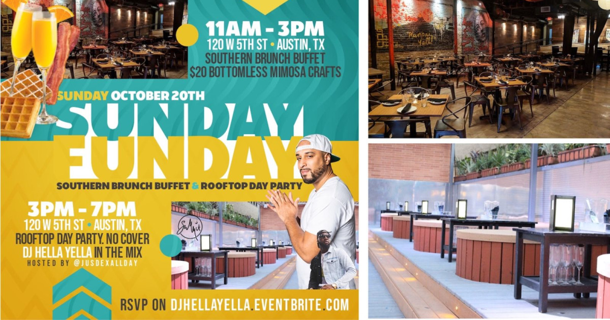 Sunday Funday Brunch & Rooftop Day Party in Austin at Tanuki