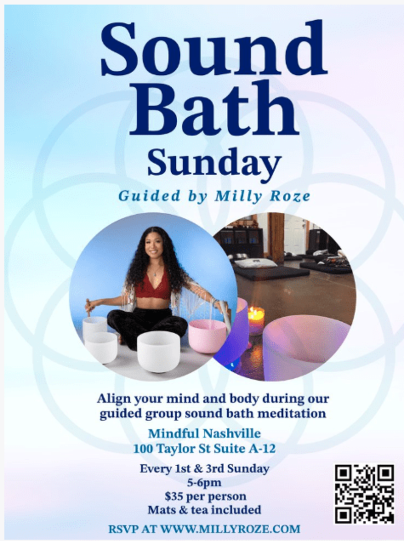 Mindful Nashville: Milly Roze Hosts Sound Bath Sundays