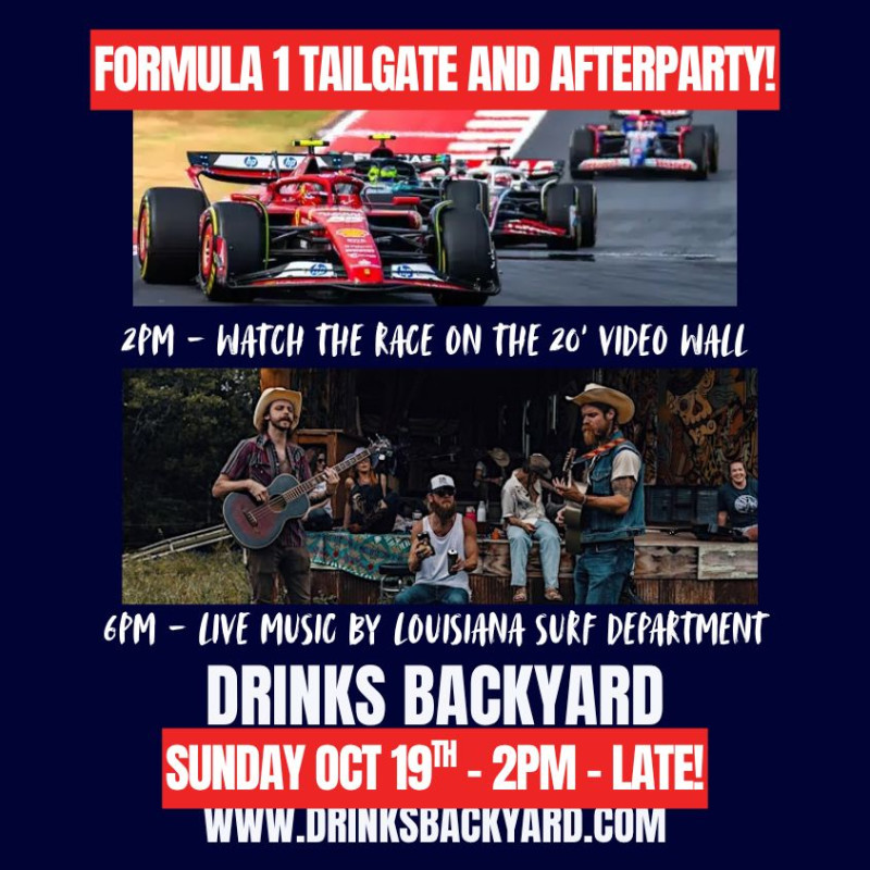 F1 Tailgate After Party in Austin at Drinks Backyard