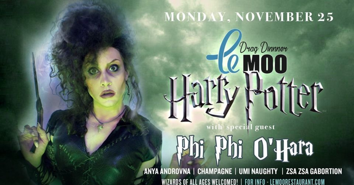Harry Potter Drag Dinner at Le Moo 11.25.19 in Louisville at Le Moo