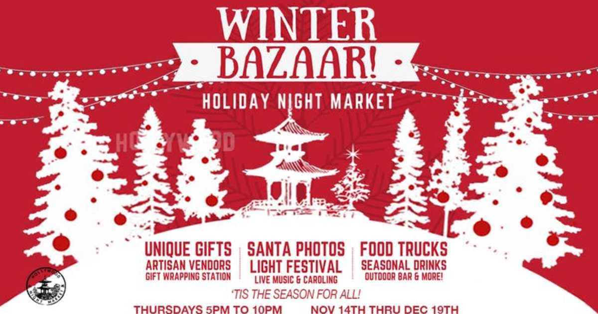 Winter Bazaar / Holiday Night Market in West Hollywood at
