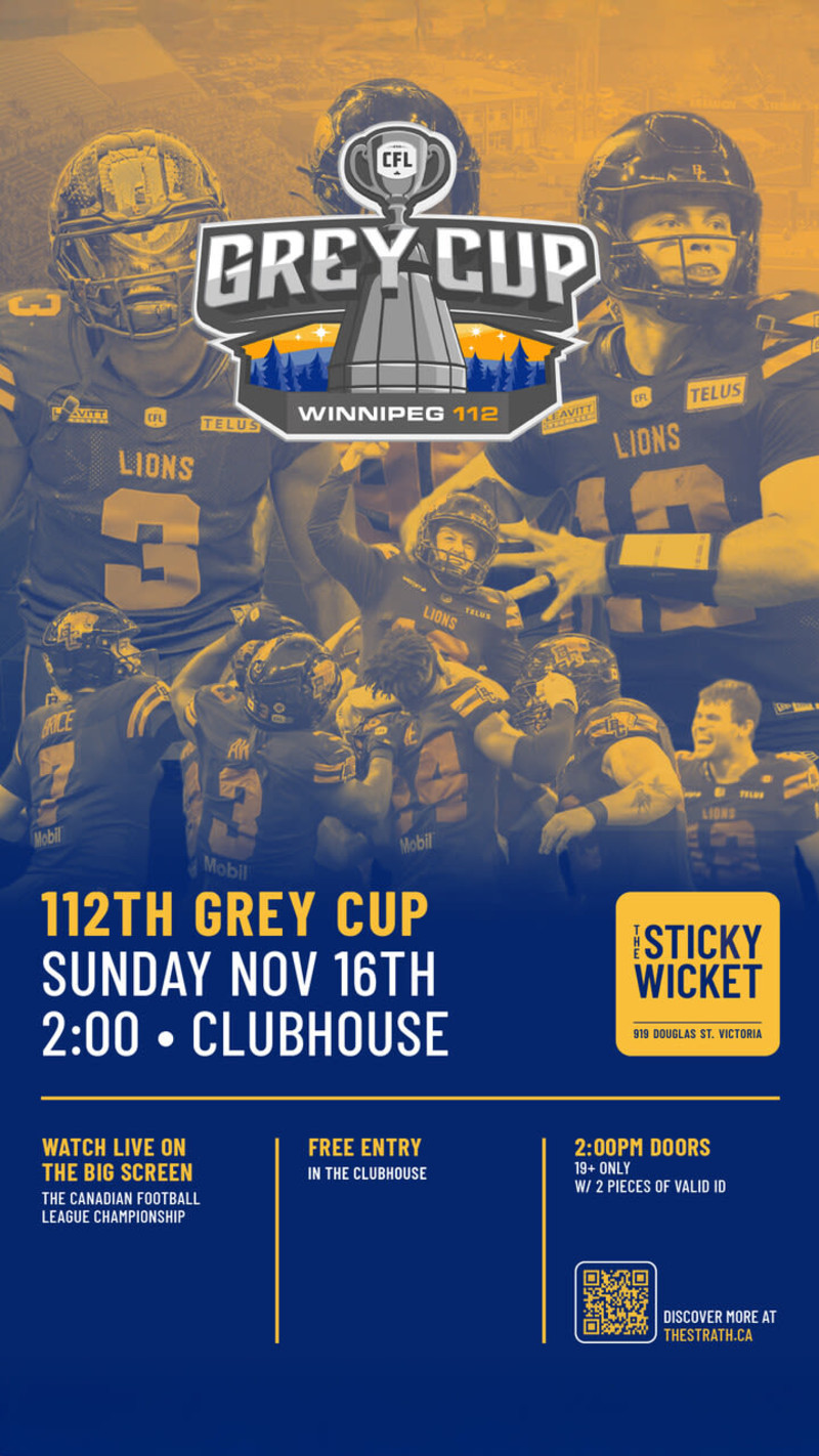 112th Grey Cup in Victoria at Wicket Hall