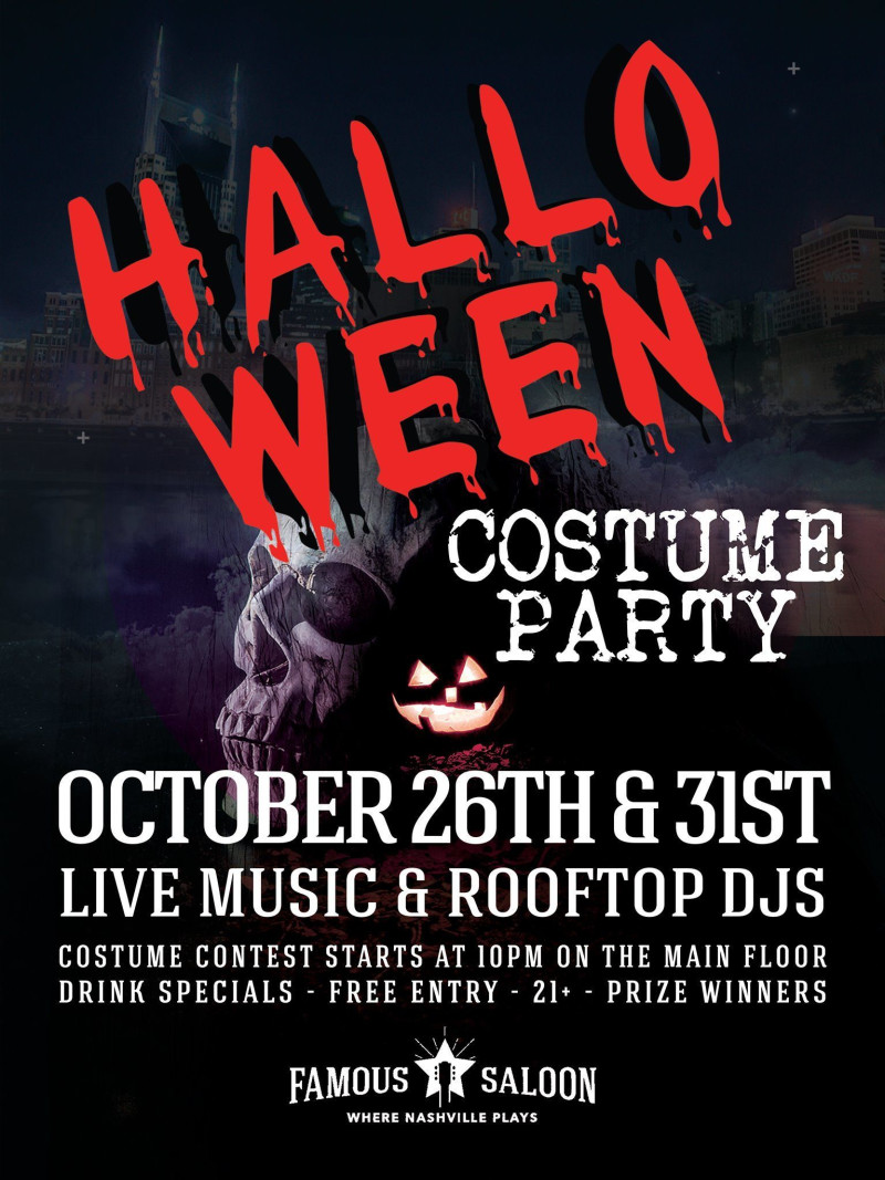 Famous Saloon S Halloween Party In Nashville At Famous Saloon