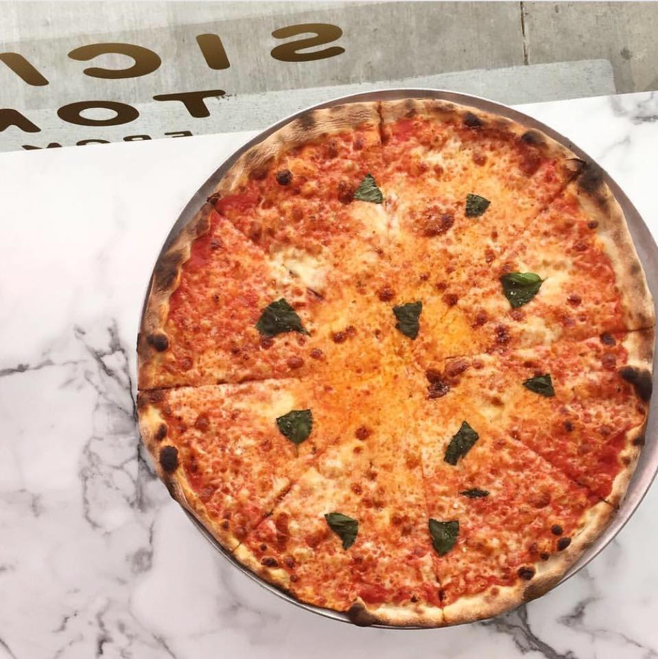 Pizza from Dino's Tomato Pie