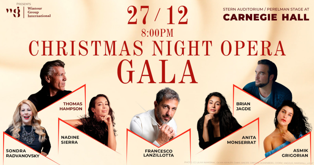 Christmas Night Opera Gala - Famed Opera Singers Come to Carnegie