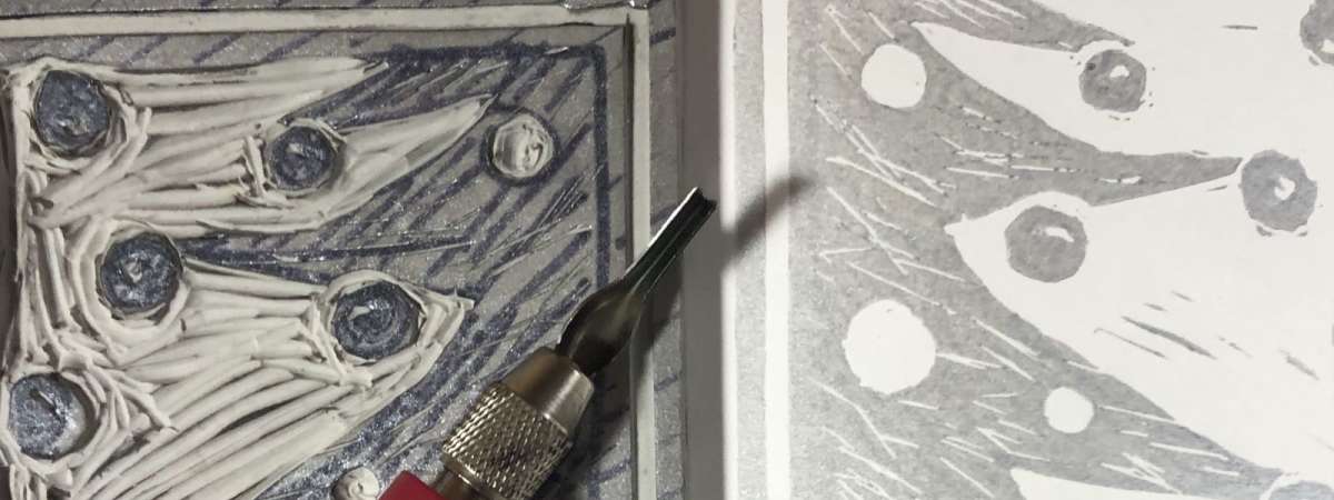 Nature(+) Holiday Cards Linoleum Block Printmaking