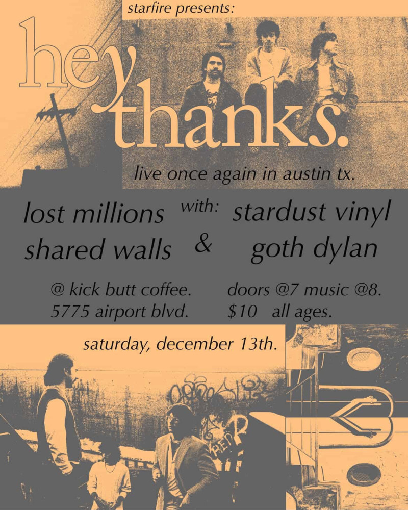 Hey Thanks! — Live at Kick Butt Coffee in Austin at Kick Butt Coffee