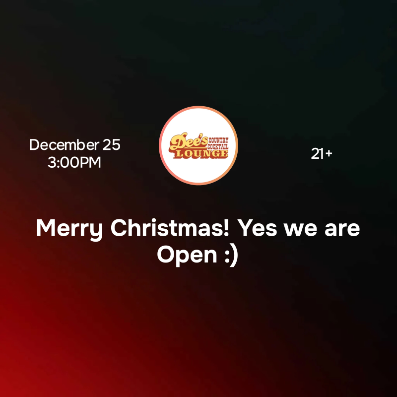 Merry Christmas! Yes we are Open :)