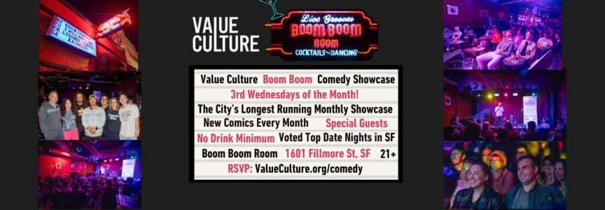Boom Boom Comedy Showcase (3rd Wednesdays) Voted Best Date Night in SF