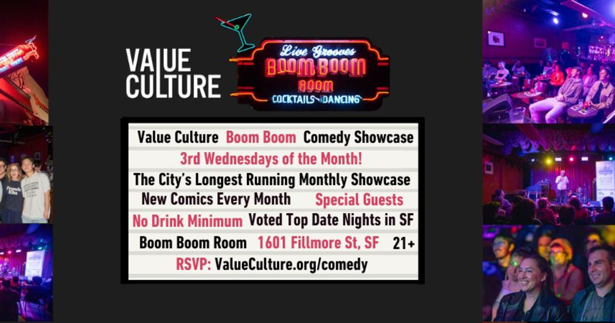 Boom Boom Comedy Showcase (3rd Wednesdays) Voted Best Date Night in SF