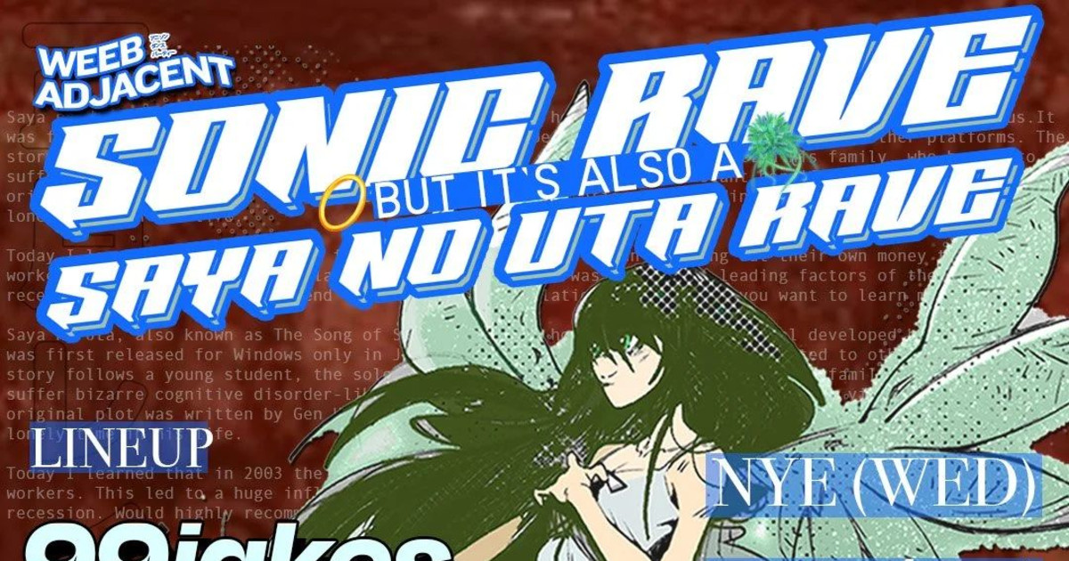 Therealsonicfan Rave NYE EPISODE!!「 Sonic Rave!! But it's also a Saya no Uta Rave!!」(w/
