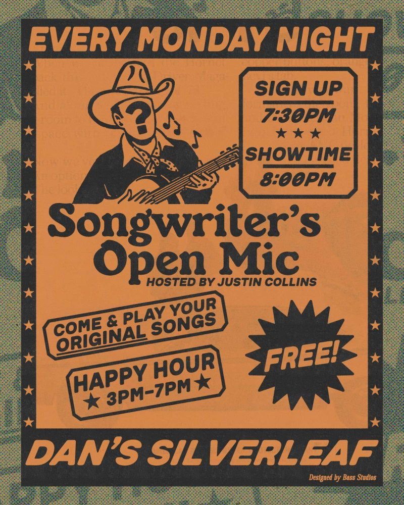 Songwriters Open Mic Hosted by Justin Collins