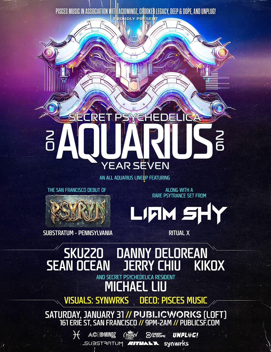Secret Psychedelica: AQUARIUS 2026 ~ Year 7 in San Francisco at
