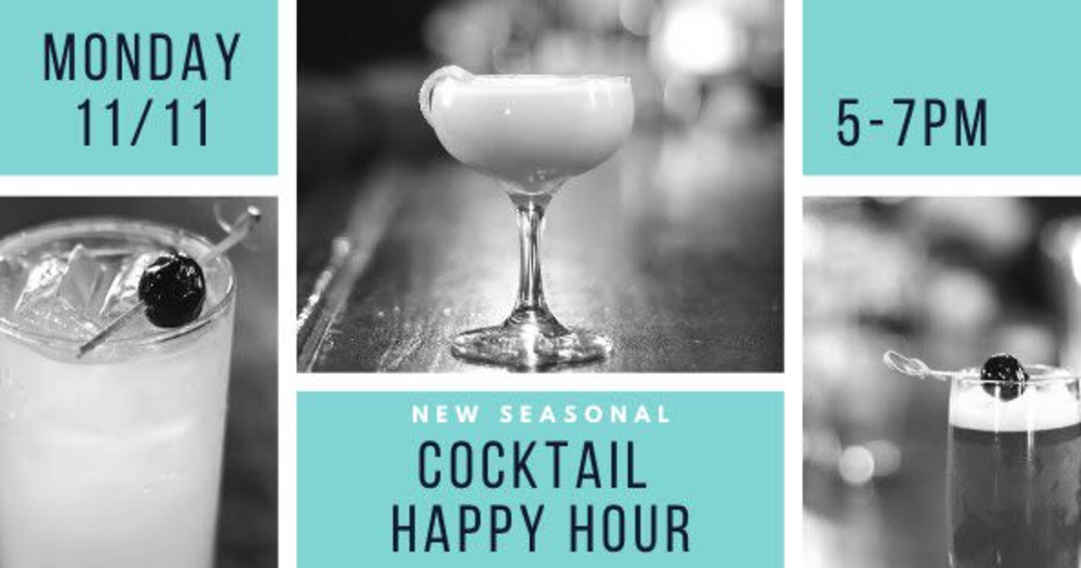 Seasonal Cocktail Sample Happy Hour! in St. Louis at Pat Connolly