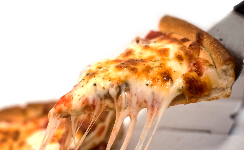 J.B. Alberto's heart-shaped pizza