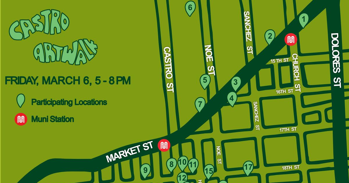 Castro Merchants Presents: Castro Art Walk at Castro St