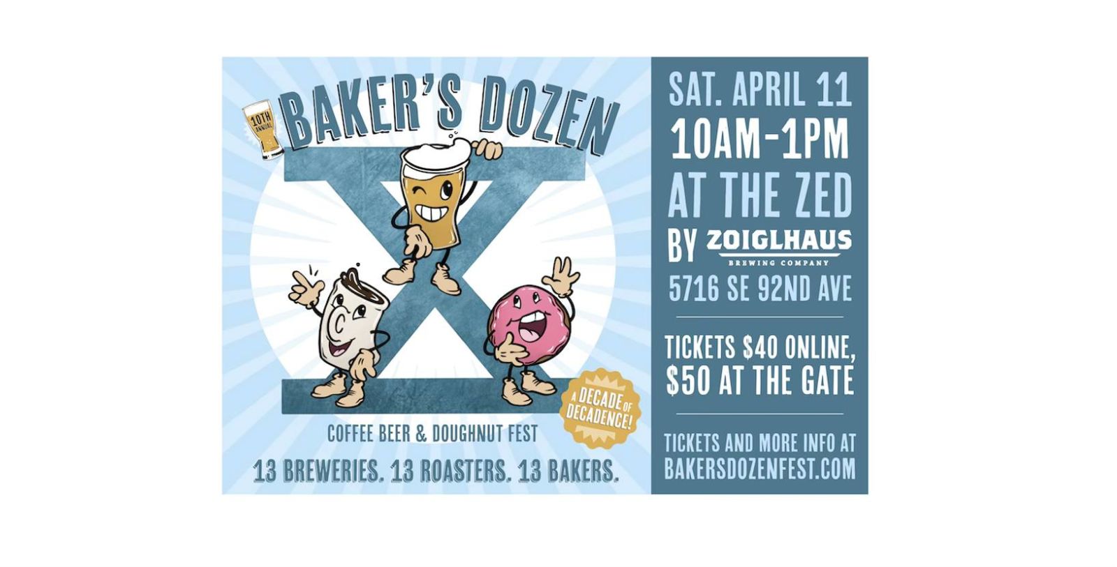 Baker's Dozen: Coffee, Beer & Doughnut Festival in Portland at