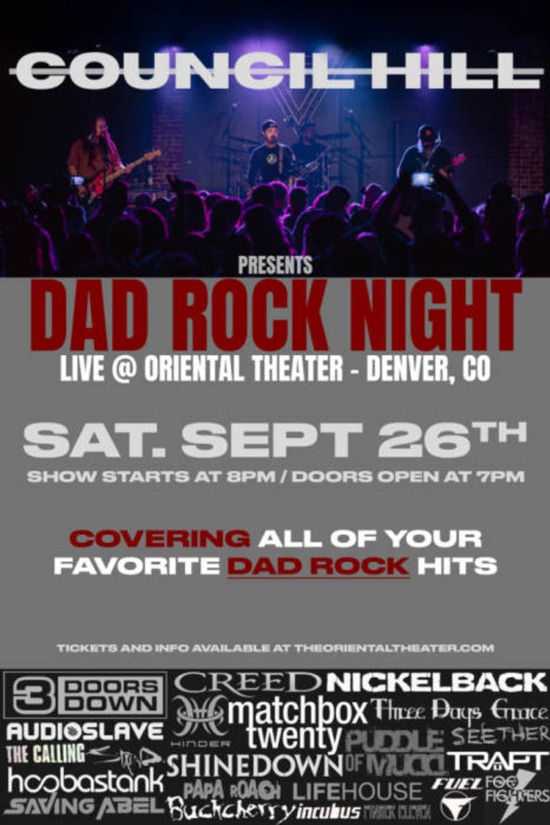 Dad Rock Night (2000s Rock Tribute) Presented by Council Hill Special Guest: Tba